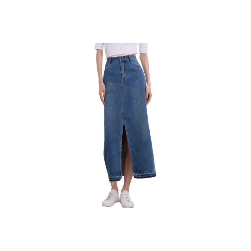 GAP Casual Long Skirts Women's Washed Black-4