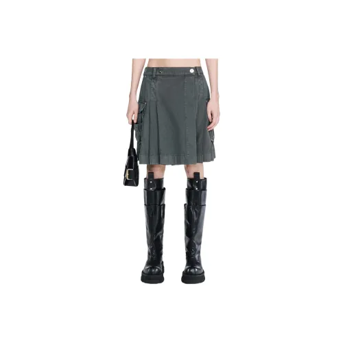 DION LEE SS24 CARGO KILT Cargo Short Skirts Women's Washed Mercury/Water Silver