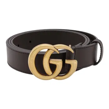 GUCCI Double G buckle Leather Belt