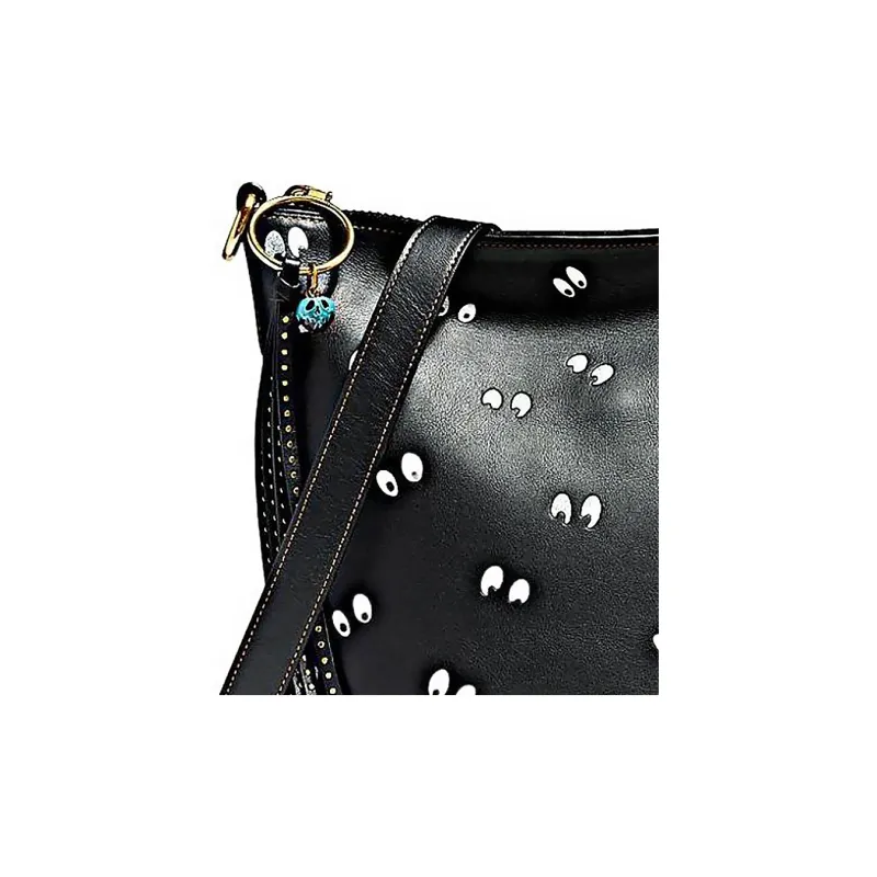 COACH Disney Snow White, Collaboration Leather Bucket Bag, Shoulder Bag, Crossbody Bag Trumpets Women's Black-1