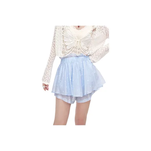 ELF SACK Casual Short Skirts Women's Refreshing Blue