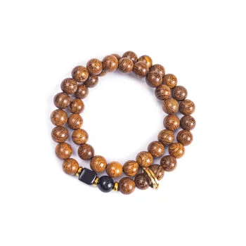 XIBAOCHUNHUA Golden Sandalwood Bracelets Unisex