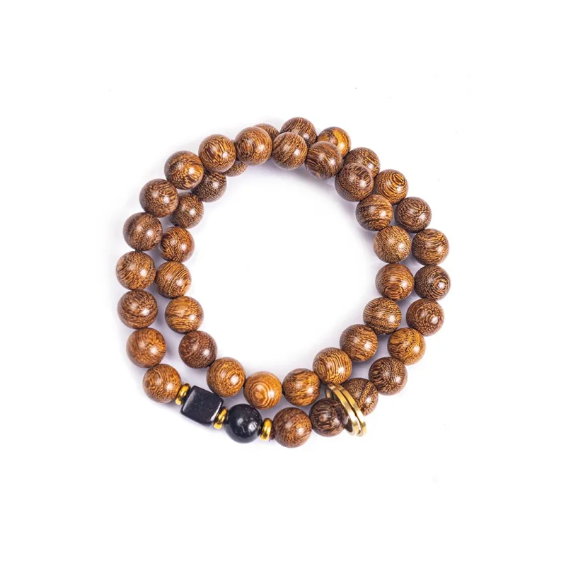 XIBAOCHUNHUA Golden Sandalwood Bracelets Unisex-0