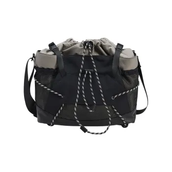 URBAN REVIVO Fabric Crossbody Bag Men's Black