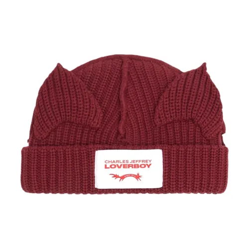 CHARLES JEFFREY Cotton Beanies Women's Red