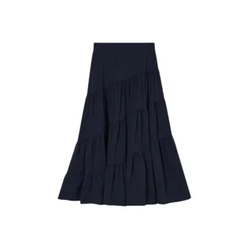 Goodland Casual Long Skirts Women's Navy Blue