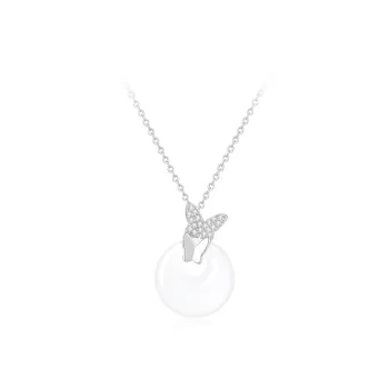 Love Link Chalcedony Jade Necklaces Women's