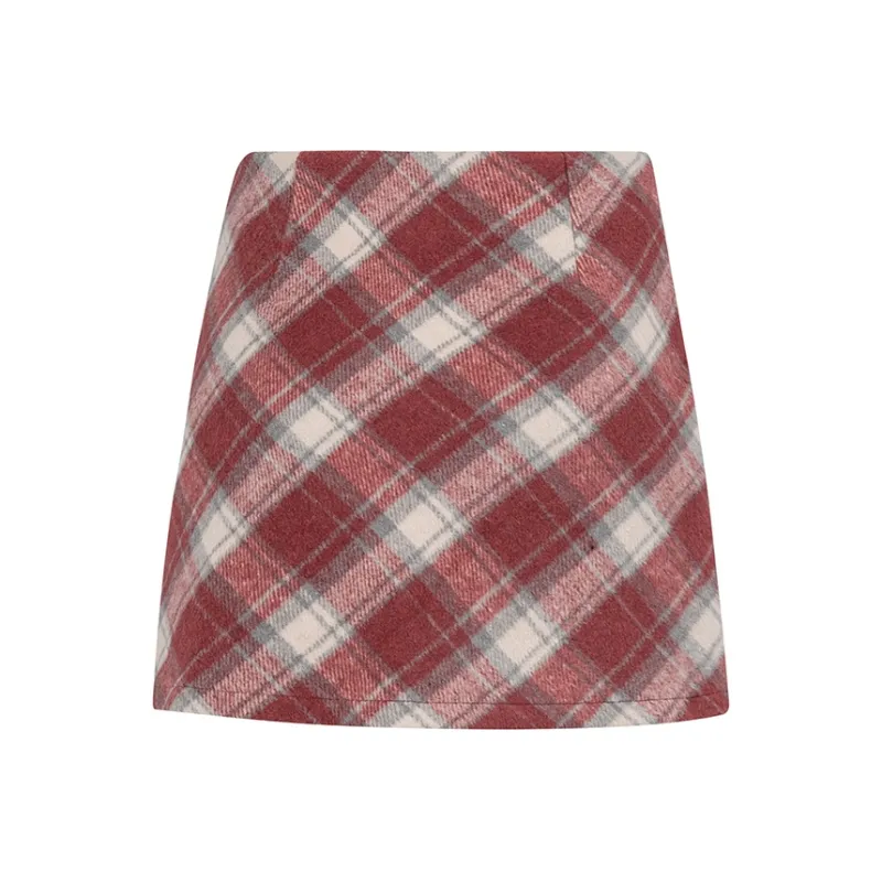 RIMUXINGHE Casual Short Skirts Women's Red-0