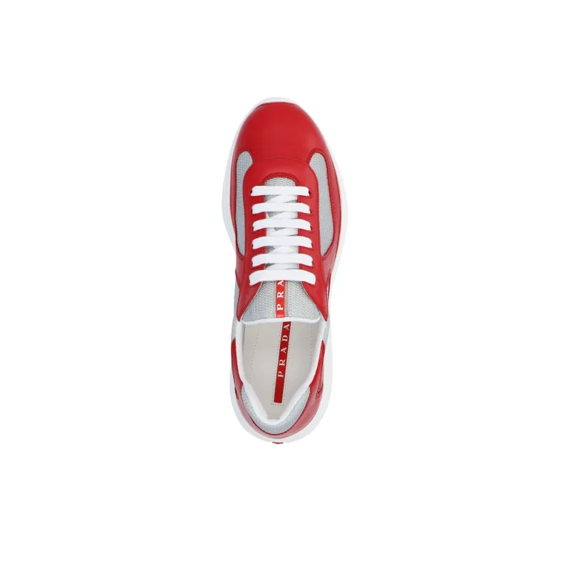 PRADA America's Cup Low Top Casual Shoes Men's Red-3
