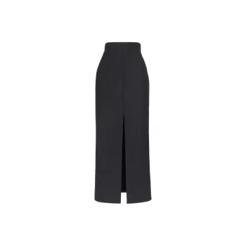 Alexander McQueen Pinstriped Front-Slit Pencil Skirt