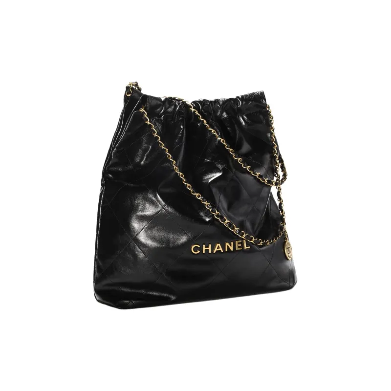 CHANEL 22Bag Smooth Finish Calfskin Tote Bag, Shopping Bag, Handbag, Shoulder Bag Large Size Women's Black-1