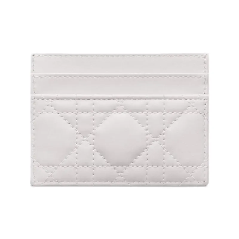 DIOR Jolie Lambskin Card Holder Women's White-1