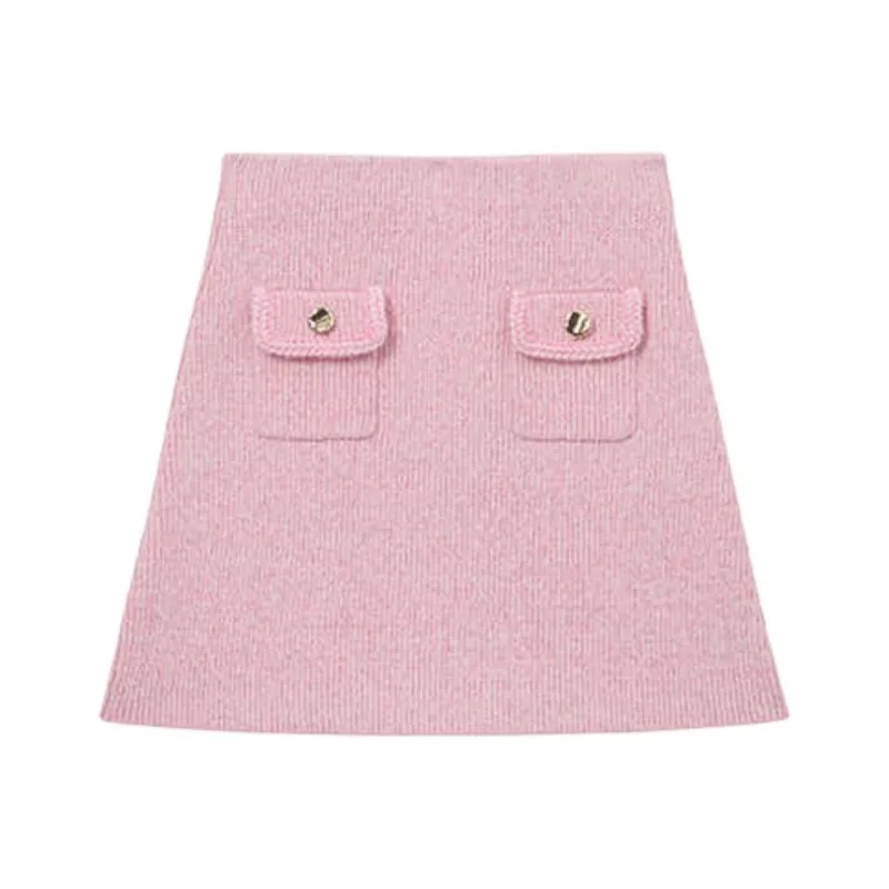 Self portrait Mélange effect Mini Skirt-0