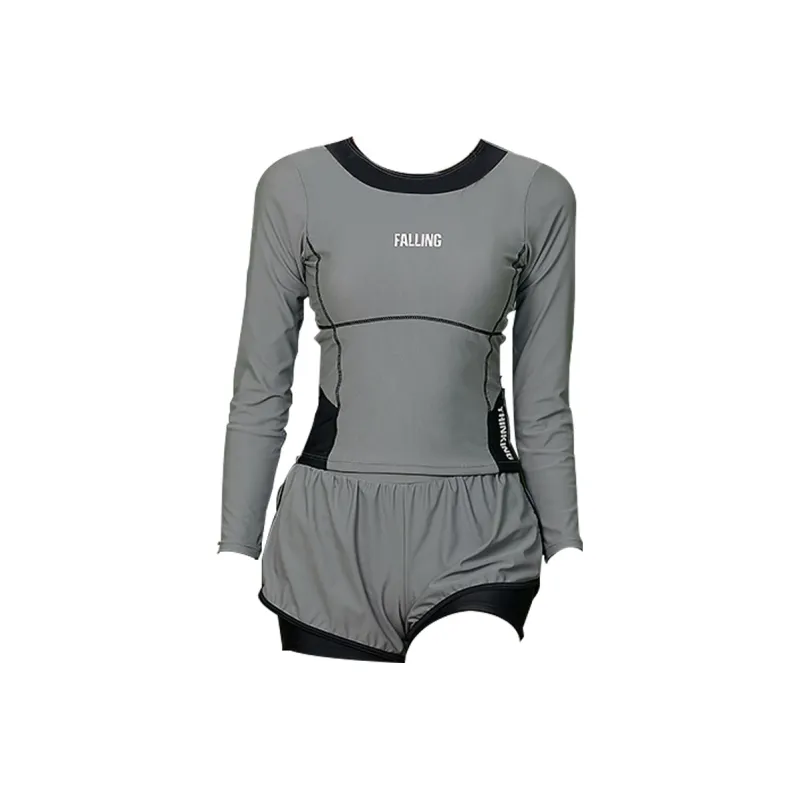 Hao Zhilang Two Piece Swimsuits Women's Gray-0