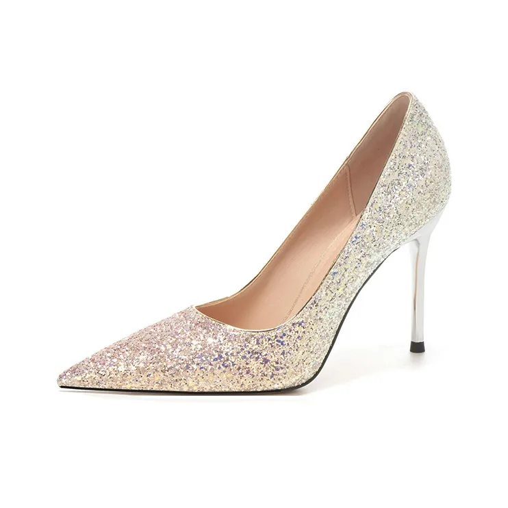 QITUMAUL Slim Heel High Heels Women's-6