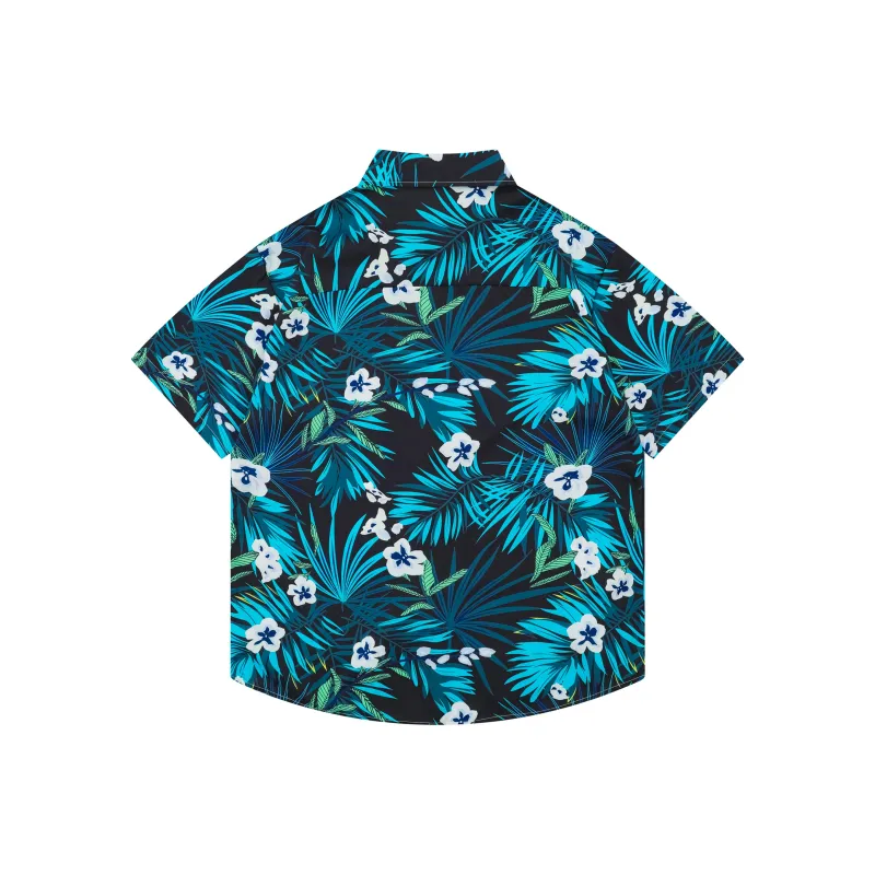 PEIMENG Shirts Unisex Black Blue-1