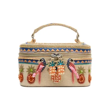 ZARA Cotton One Shoulder Handbag Mini Women's Multicolor