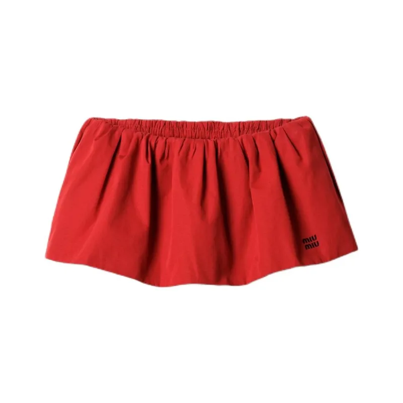 MIU MIU Poplin Mini Skirt-0