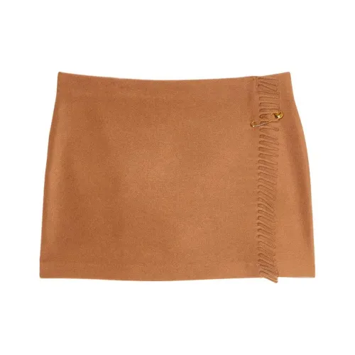 Victoria's Secret PINK Blanket Wrap Mini Skirt / Beige Casual Short Skirts Women's Light Brown