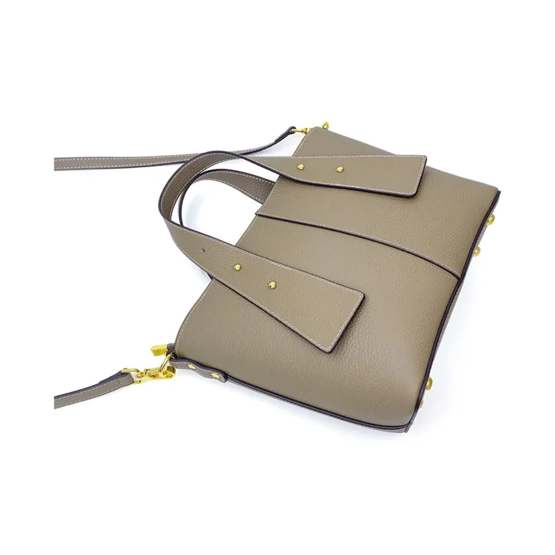 ROBERTA DI CAMERINO Cow Leather One Shoulder Handbag Tubas Women's Elephant Gray-6