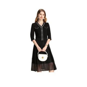 FENHONGMALI Skirt Set Women's Black