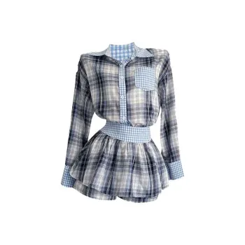 COVT Skirt Set Women's Light Navy Blue