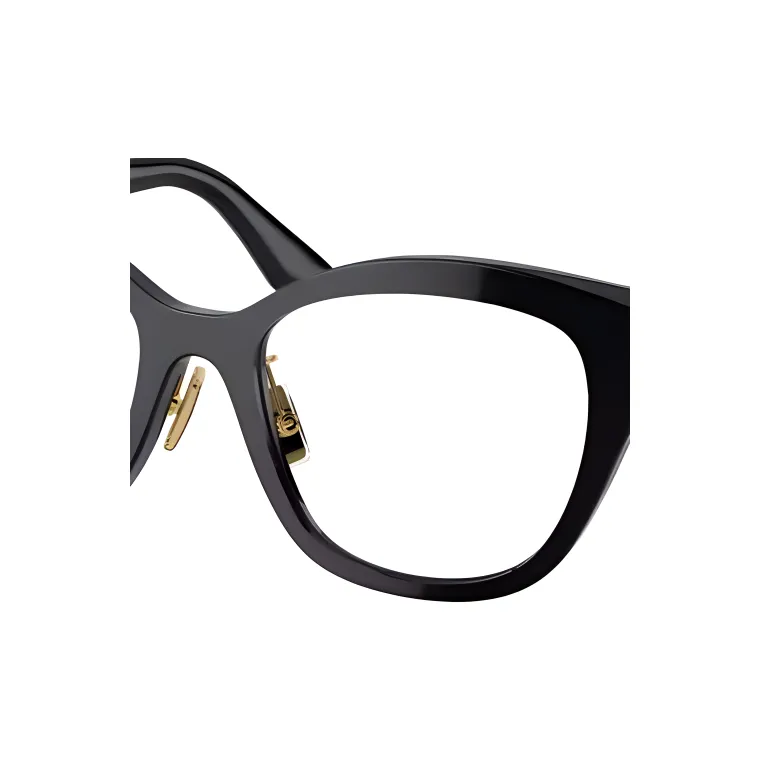 MIU MIU Plate Frame Irregular Shape Eyeglass Frames Women's Black-2