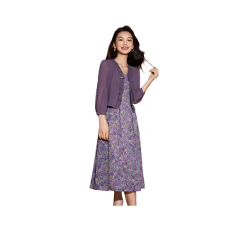 Mylan Two Piece Skirt Sets Women's Purple