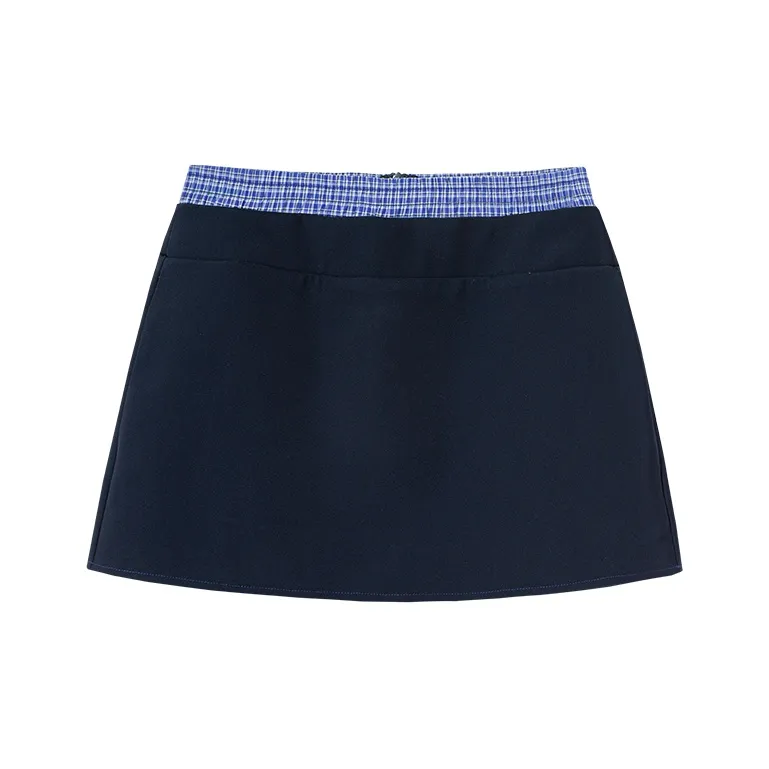 Ouyang Casual Short Skirts Women's Night Sea Blue-0