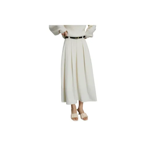 TFAT Casual Long Skirts Women's Beige