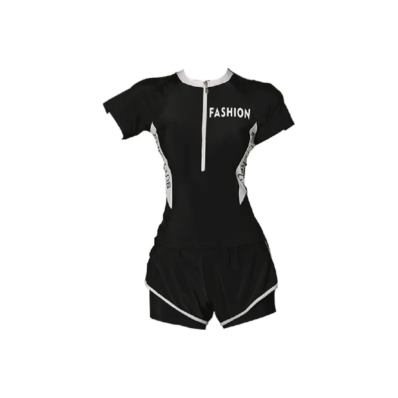Hao Zhilang Two Piece Swimsuits Women's Black-0