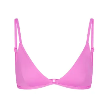 SKIMS SIGNATURE SWIM ADJUSTABLE TRIANGLE TOP Bikini Women's NEON ORCHID/Neon Orchid