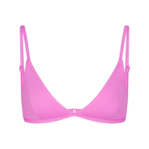 SKIMS SIGNATURE SWIM ADJUSTABLE TRIANGLE TOP Bikini Women's NEON ORCHID/Neon Orchid