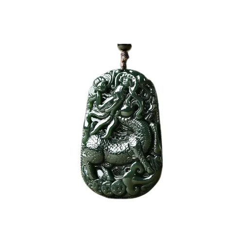 Liu Jinfu Pendants Green Jade Men's