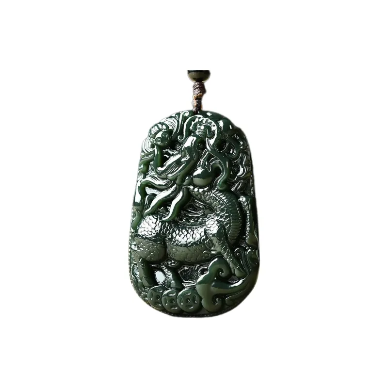 Liu Jinfu Pendants Green Jade Men's-0