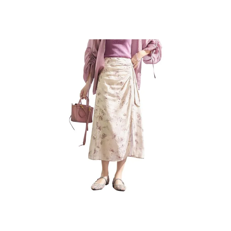 MISHOW Casual Long Skirts Women's Light Purple-0