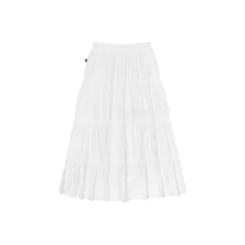 FRLMK Casual Long Skirt Women's White