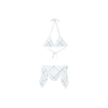 Burberry Checked Tie-Fastened Two-Piece Bikini