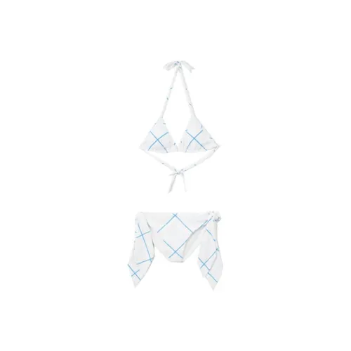 Burberry Checked Tie-Fastened Two-Piece Bikini