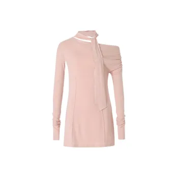 NOT YOUR ROSE FW24 Shirring Scarf Dress Skirt Set Women's PINK/Pink