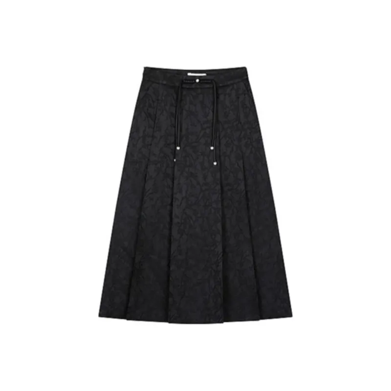 Mo Han Yi Mei Casual Long Skirt Women's Black-0