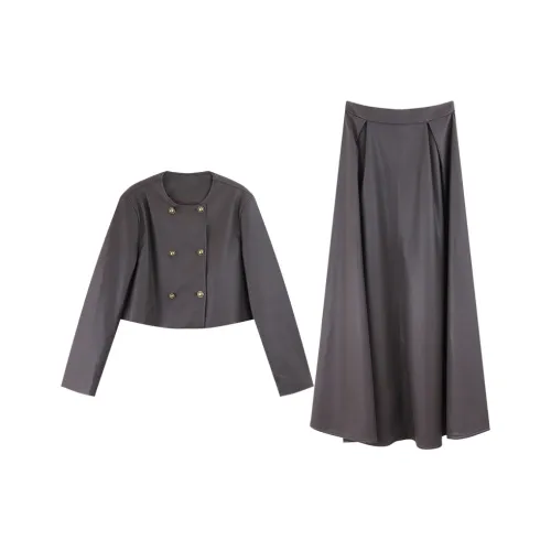 DianThia Skirt Set Women's Brown