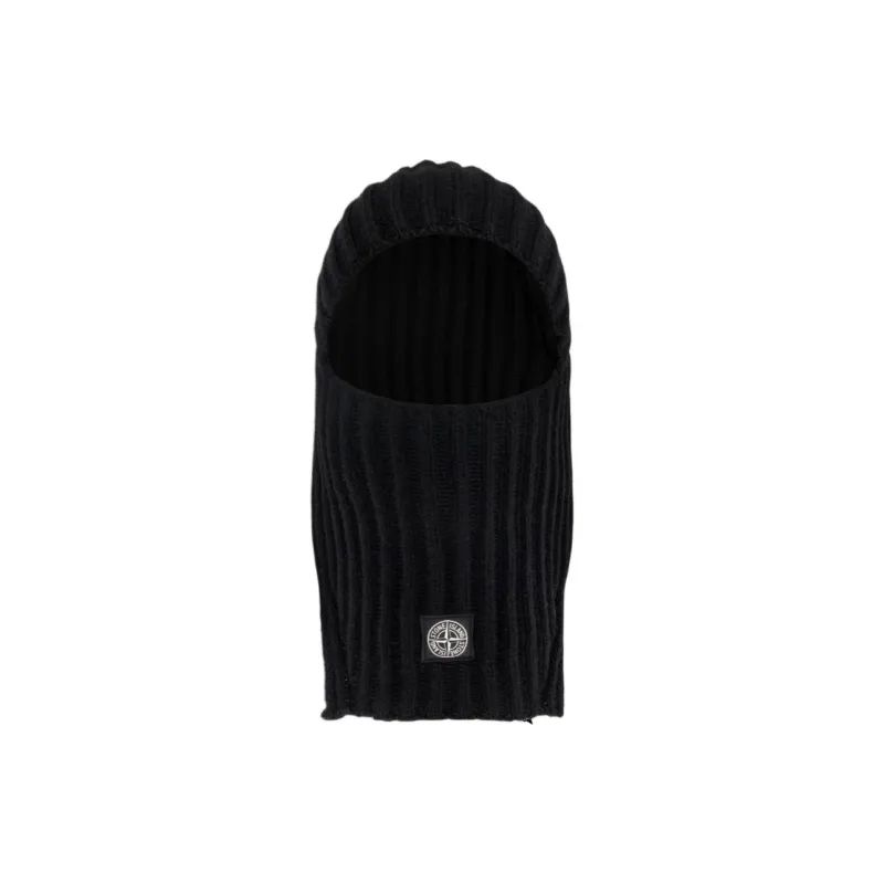 STONE ISLAND Logo Patch Chunky Ribbed Balaclava-0
