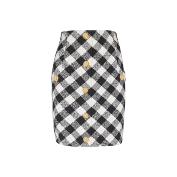 BALMAIN FW24 Casual Short Skirts Women's Black
