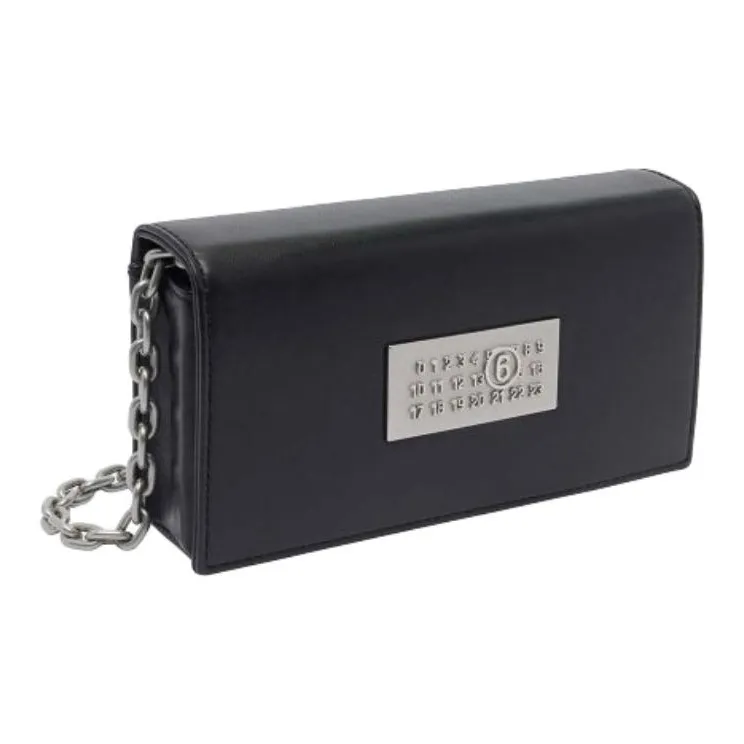 MM6 Maison Margiela Cow Leather Shoulder Bag Women's Black-1