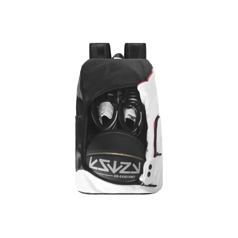 Spare No Pains. Polyester Backpack Training Bag Regular Unisex Black White-1