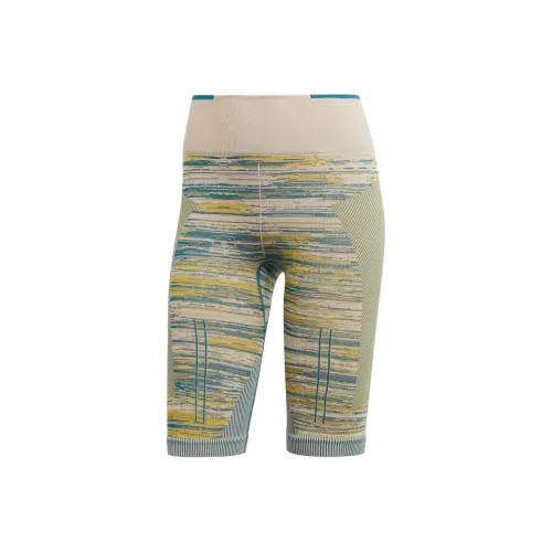 Adidas x Stella McCartney Truestrength Seamless Leggings Sports Shorts Women's Khaki Brown