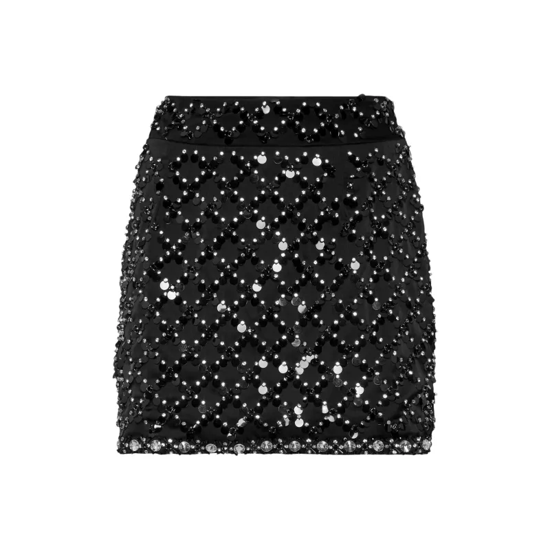 PHILIPP PLEIN Paillette embellished Mini Skirt-0