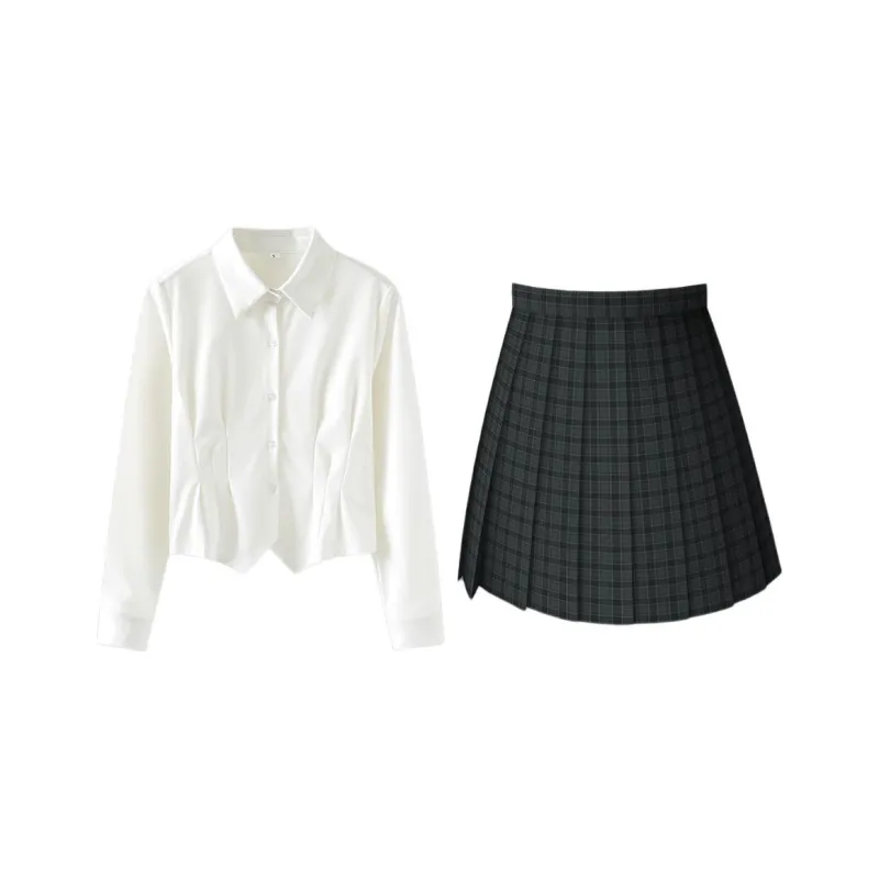 KONGLISHUWAN Two Piece Skirt Sets Women's-1