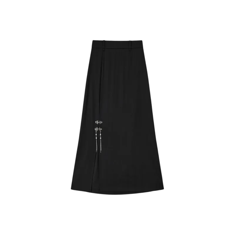 EICHITOO Casual Long Skirts Women's Black-0